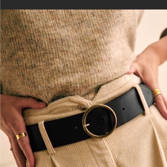Sezane Alicia Belt. NWT. Black. Size 85 - Picture 3 of 10